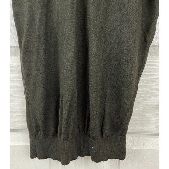 EXPRESS - Green 3/4 Dolman Sleeve Mesh Shoulders Light Wt Rayon Blend Sweater Sm - Picture 3 of 7